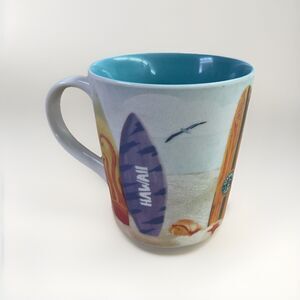 Starbucks Hawaii Coffee Mug Cup 16 oz 2010 Surf Boards Shark Bone China
